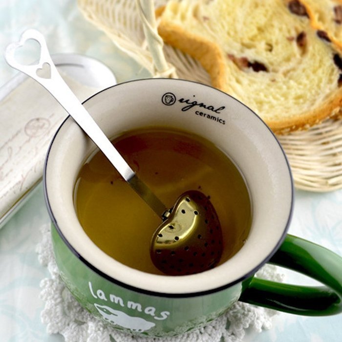 VALINK Stainless Steel Heart Tea Infuser Steeper Strainer Spoon Handle Shower...