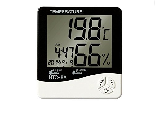 17BUY TH-08A Digital LCD Indoor Temperature Humidity Monitor Thermometer Hygrometer with MAX/MIN Record Calendar... N2