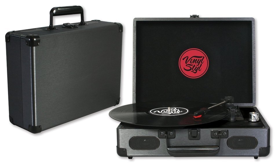 Vinyl Styl Groove USB Portable 3 Speed Turntable (Graphite) N3