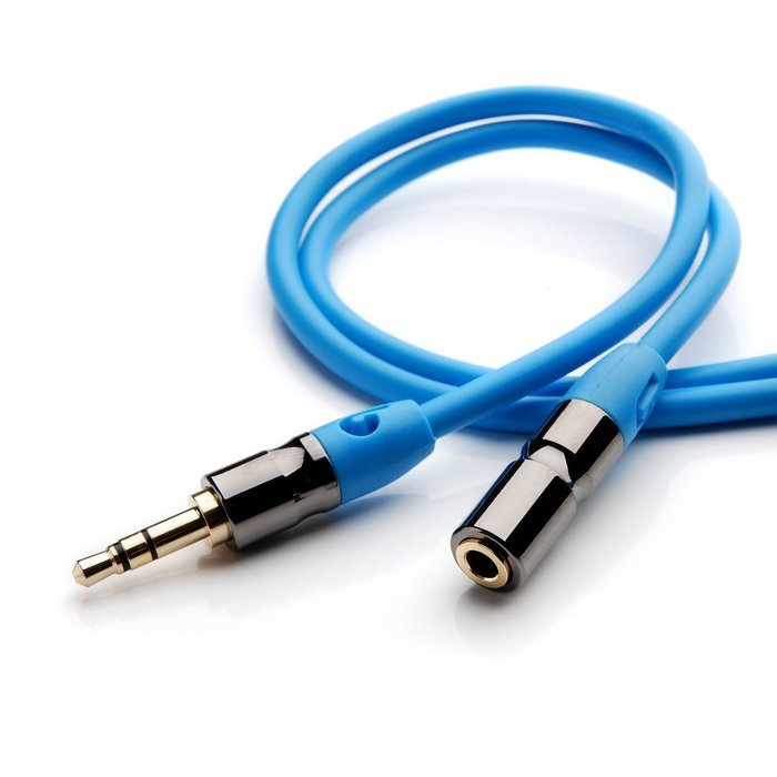 PlugLug - 4FT 3.5mm Male to Female Premium Auxiliary Audio Cable for Headphones, iPods, iPhones, iPads, Home /... N102