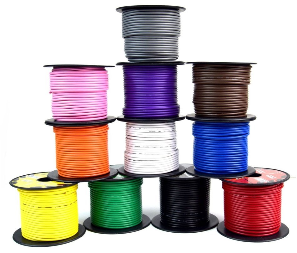 11 SPOOLS 100' Feet 16 GA Gauge Primary Remote Wire Auto Power Cable ...