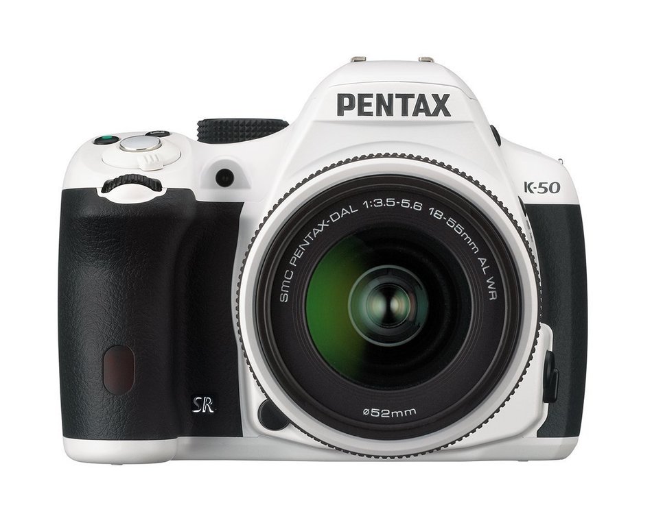Pentax K-50 16MP Digital SLR Camera Kit with DA L 18-55mm WR f3.5-5.6 Lens (White) N13