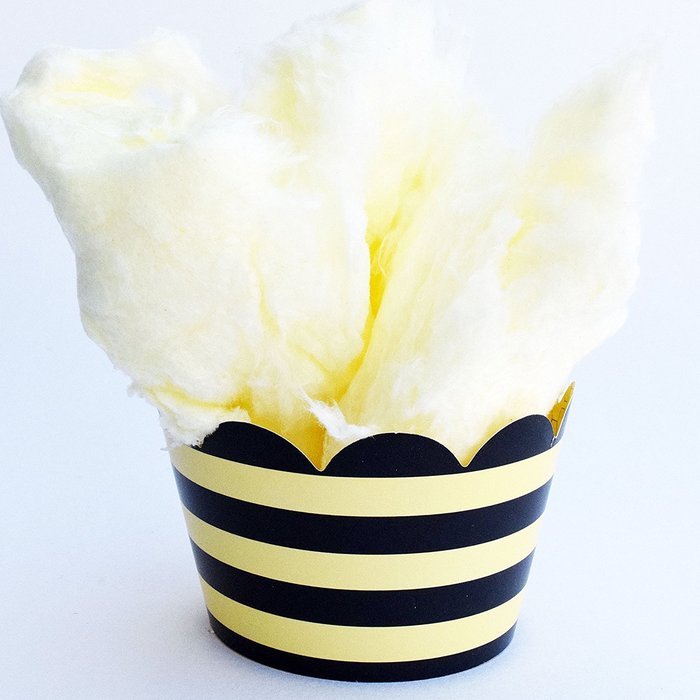 Bumble Bee Cupcake Wrappers, Yellow and Black Stripe, Confetti Couture Party Supplies, 36 Wraps
