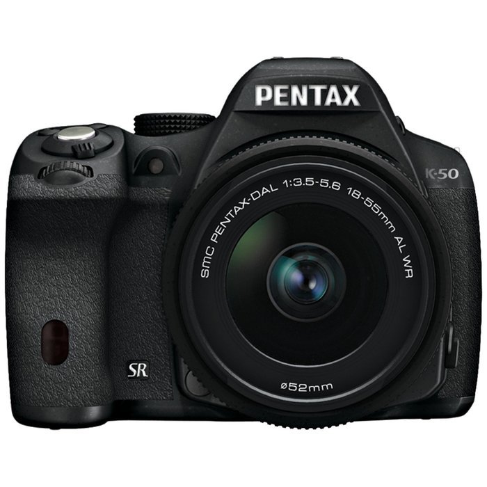 Pentax K-50 16MP Digital SLR Camera Kit with DA L 18-55mm WR f3.5-5.6 Lens (White) N19