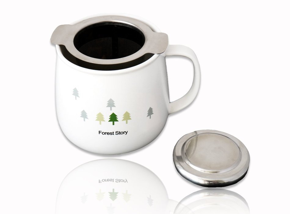 Joyoldelf Stainless Steel Tea Infuser Strainer Filter with Anti Slip Handles and Lid