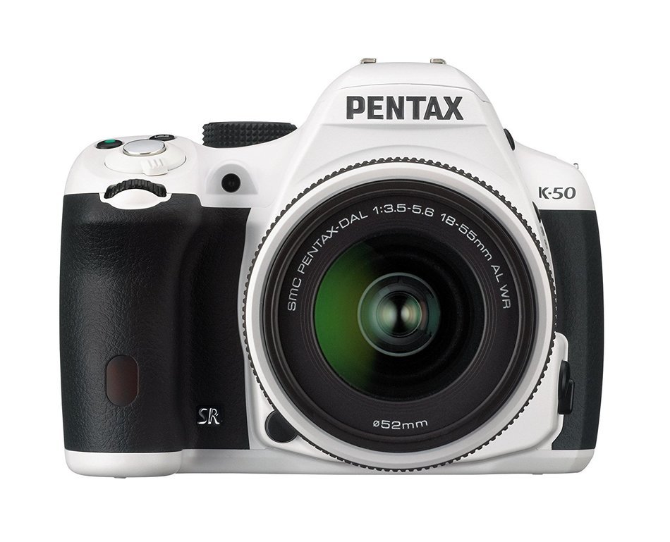Pentax K-50 16MP Digital SLR Camera Kit with DA L 18-55mm WR f3.5-5.6 Lens (White) N20