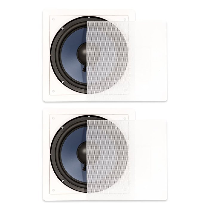 Blue Octave LW10 In Wall 10" Passive Subwoofer Speakers Home Theater 2 Sub Set