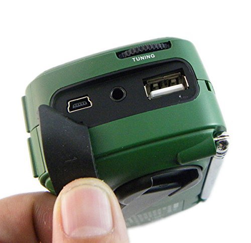 DEGEN Portable FM Radio FM MW SW Hand Generator Solar Emergency Radio World Receiver with Cell Phone MP3 MP4 Charger... N7