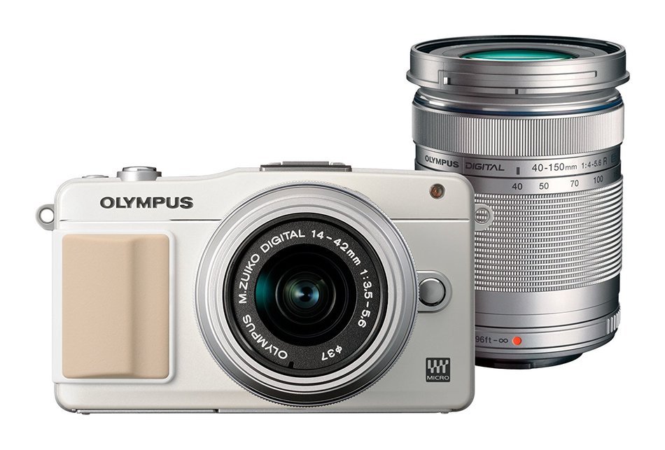 Olympus Mirror Interchangeable Lens Pen Mini E-pm2 Double Zoom Kit White E-pm2 Dzkit Wht N3