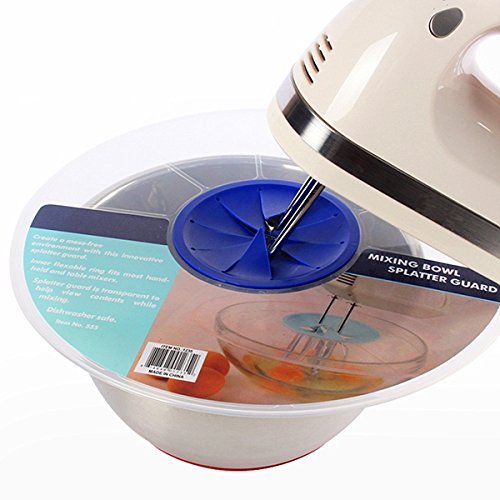 12 Inch Mixing Bowl Splatter Guard Egg Bowl Plastic Cover Baking Tool N2
