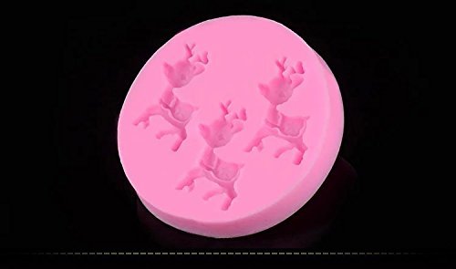 Topnew-Candy Cavity Silicone Chocolate Mold Candy and Gummy Moulds 3 Deers H1782