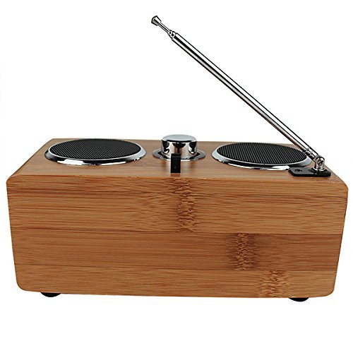 Baile Super Bass Stereo Multimedia Speaker, Eco-friendly Handmade Bamboo Material, with TF Card / USB / FM Radio... N8