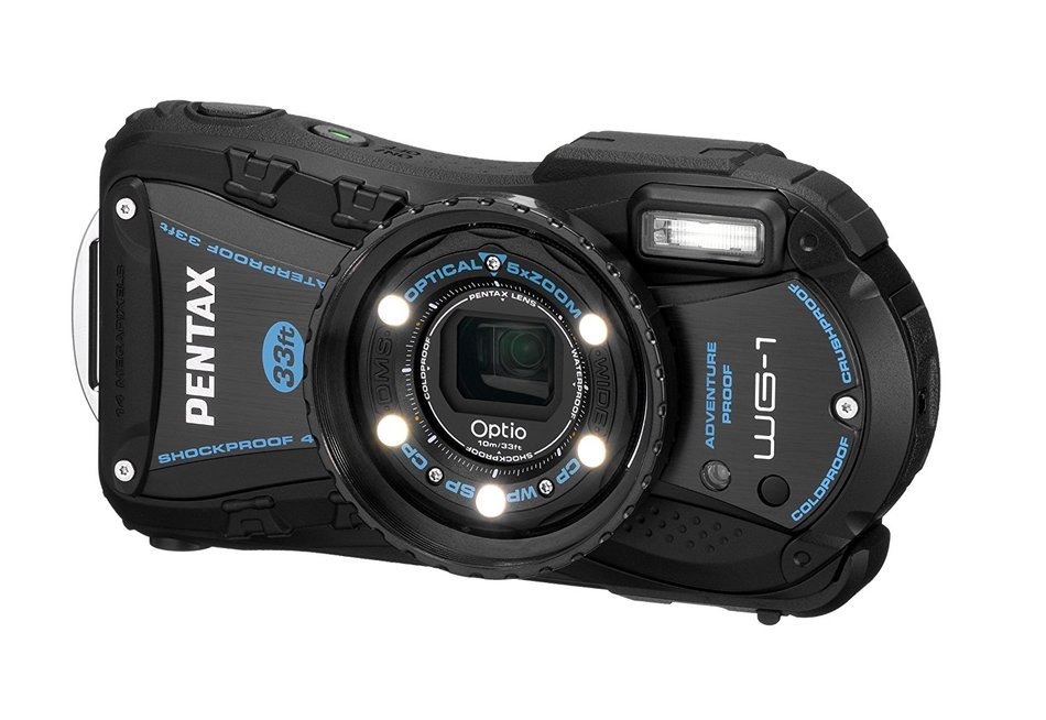 Pentax Optio WG-1 Digital Camera - Black (14MP, 10m Water Proof, 1.5m Shock Proof, 5 x Wide Angle Optical Zoom... N5
