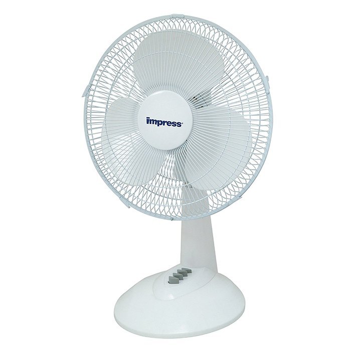 Impress 12-Inch Table Fan White
