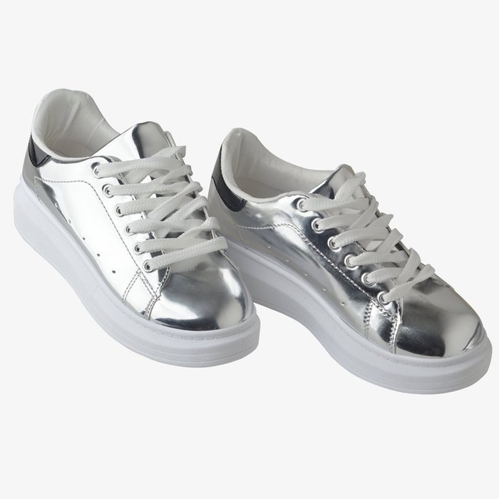 Spritech(TM) Men Women Unisex Fashion PU Leather Lace Up Lovers Casual Flat Sneaker Shoes White and Black 38 N20