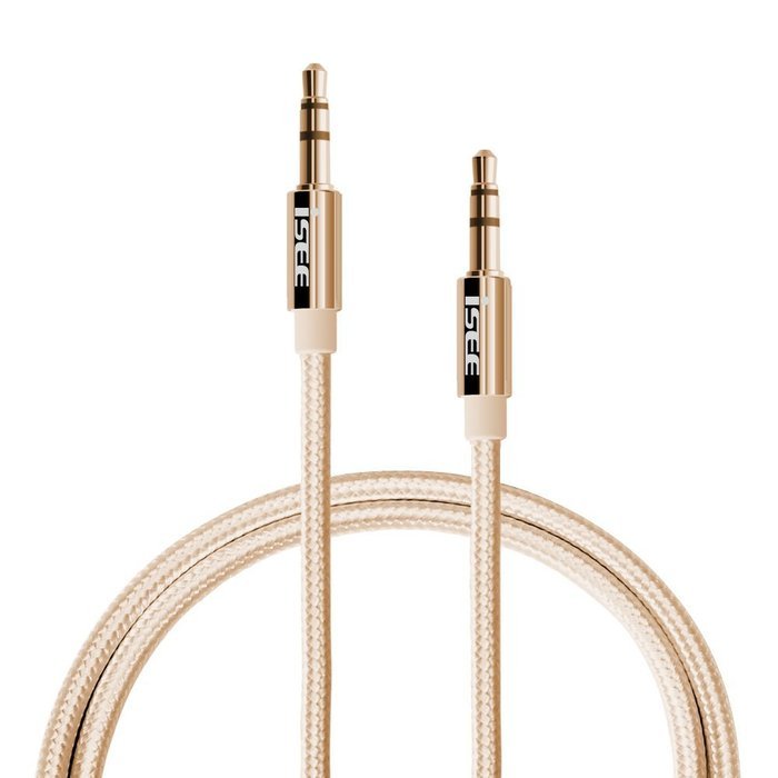 iSEE Aux Cord ,3.3 Ft Nylon premium Audio Cable / Aux Cable , Auxiliary Cable for Car and Home Stereo, Headphone... N12