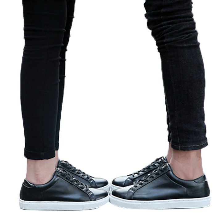 Spritech(TM) Men Women Unisex Fashion PU Leather Lace Up Lovers Casual Flat Sneaker Shoes White and Black 38 N22