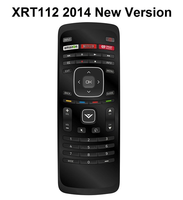 New XRT112 iHeart Remote fit for VIZIO 2014 2015 Smart LCD LED TV with Amazon Netlix iHeart Radio App Key