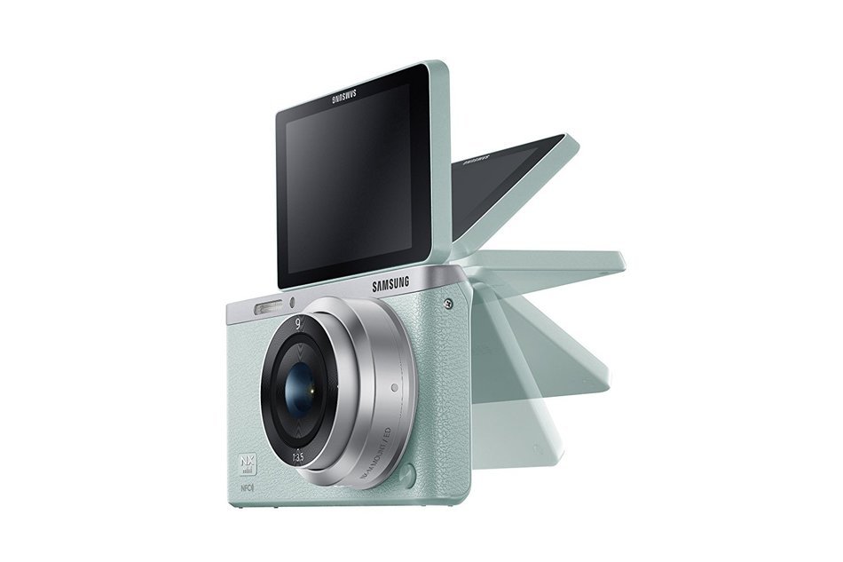 Samsung NX Mini 20.5MP CMOS Smart WiFi & NFC Mirrorless Digital Camera with 9-27mm Lens and 3" Flip Up LCD Touch... N64