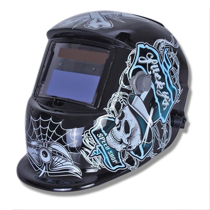 New Auto Darkening Welding Helmet Mask Welders Arc Tig Mig Grinding Solar Powered (Lighting Skeleton) by D2B N14