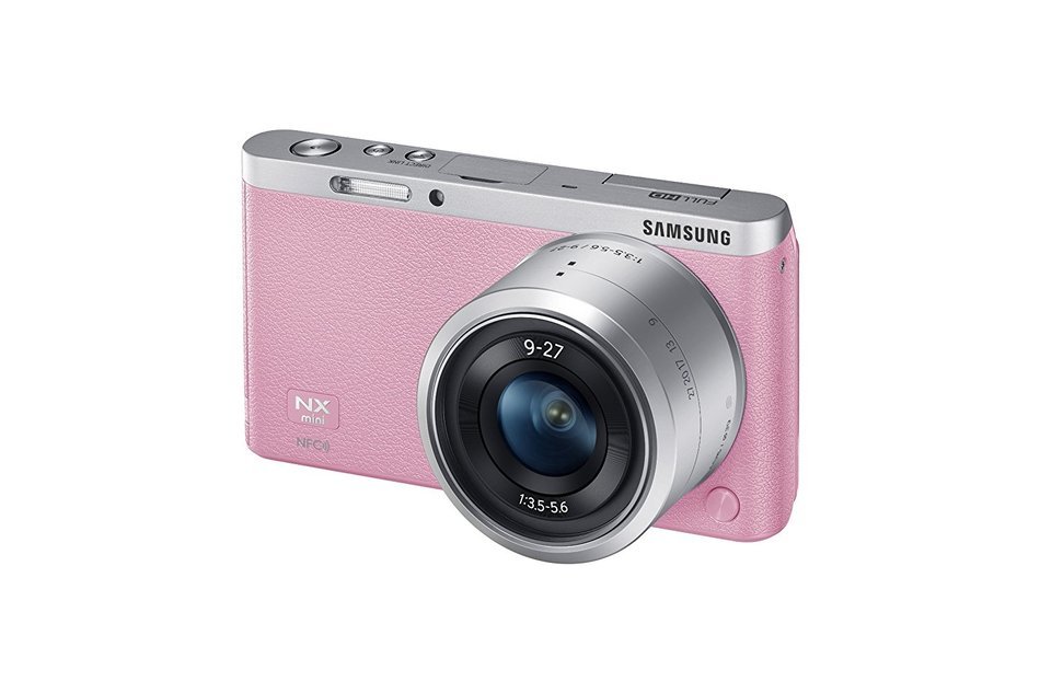 Samsung NX Mini 20.5MP CMOS Smart WiFi & NFC Mirrorless Digital Camera with 9-27mm Lens and 3" Flip Up LCD Touch... N72