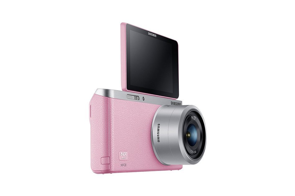 Samsung NX Mini 20.5MP CMOS Smart WiFi & NFC Mirrorless Digital Camera with 9-27mm Lens and 3" Flip Up LCD Touch... N74