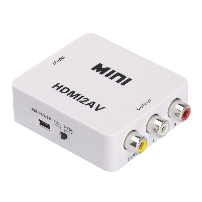 ONSEMI HDMI to AV, Mini HDMI to 3RCA Composite Video AV Converter 1080P for PC Laptop Xbox PS3 TV STB VHS VCR... N2