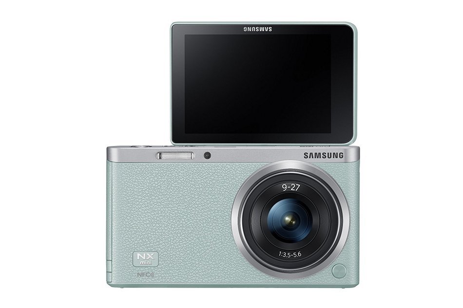 Samsung NX Mini 20.5MP CMOS Smart WiFi & NFC Mirrorless Digital Camera with 9-27mm Lens and 3" Flip Up LCD Touch... N86