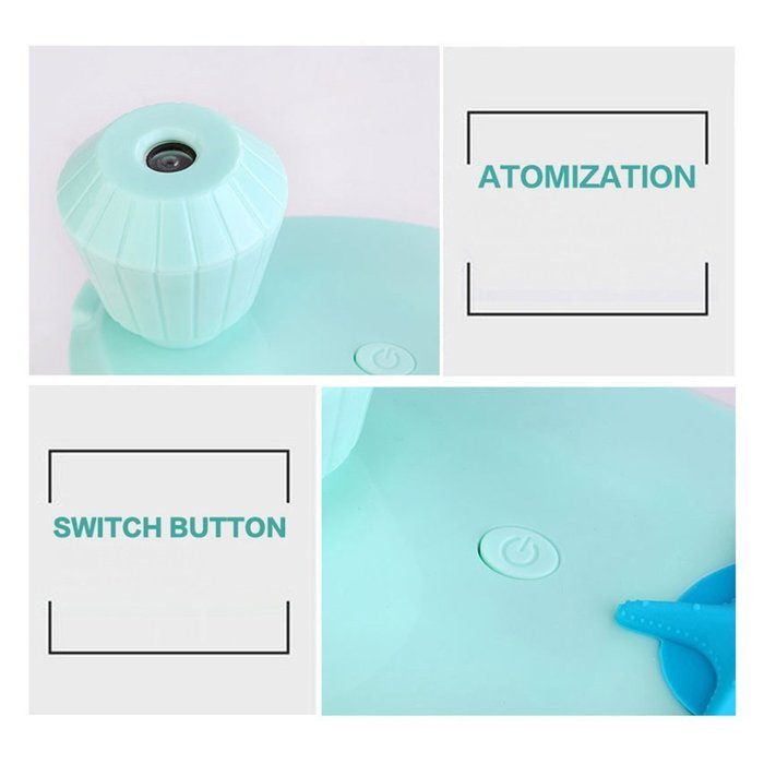 Essential Oil Diffuser, Pretty Handy Ultrasonic Humidifier Mini Fish Tank Mist Humidifier Night Lights Air Humidifier... N18