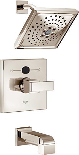 Delta Faucet T14401-PNT2O Angular Modern Tub Shower, Polished Nickel by DELTA FAUCET
