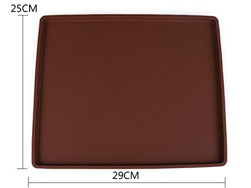 Carlie Grilled Rectangular Shape Silicone Cake Mat Cake roll Pizza Baking Pan Multifunctional Baking Tools (Small)