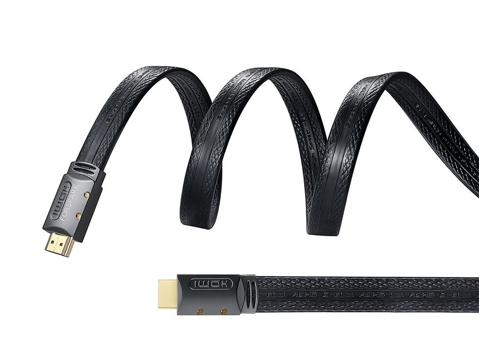 FORSPARK Ultra High Speed HDMI Cable 4Feet(1.3m) with Ethernet- 26AWG HDMI 1.4 - 2.0 Professional - 3D -4k- Full... N8
