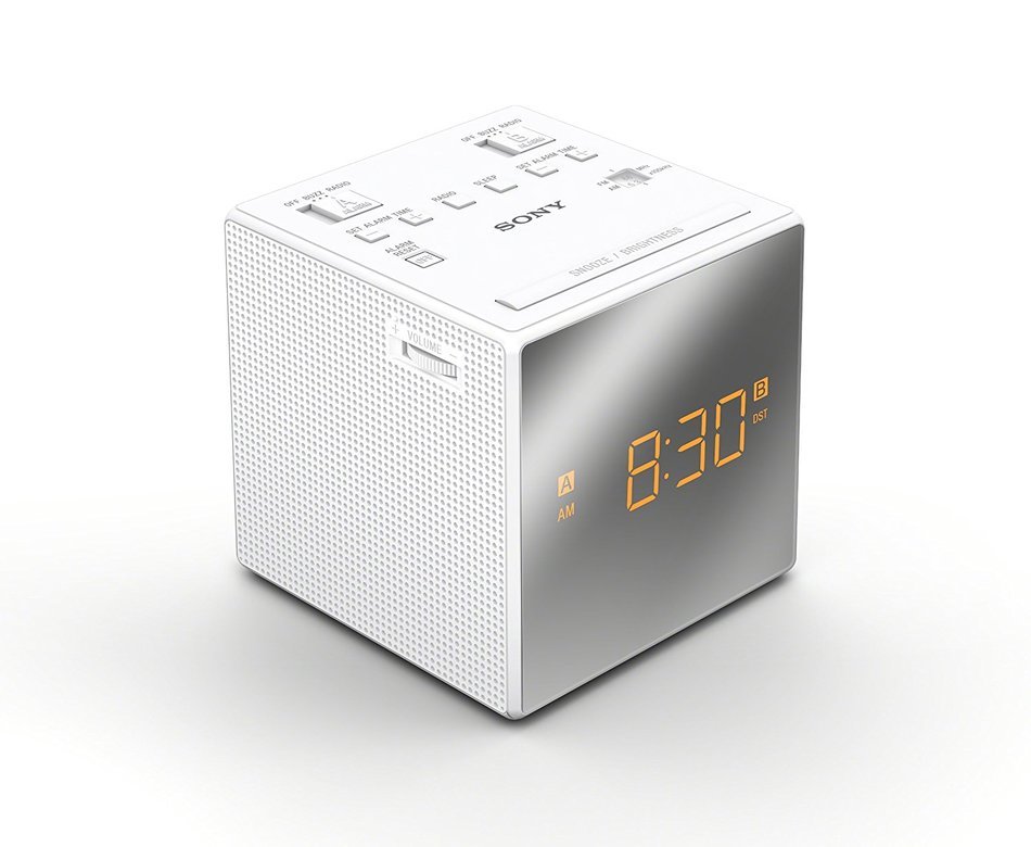 Sony ICFC1T Dual Alarm Clock Radio, White N2