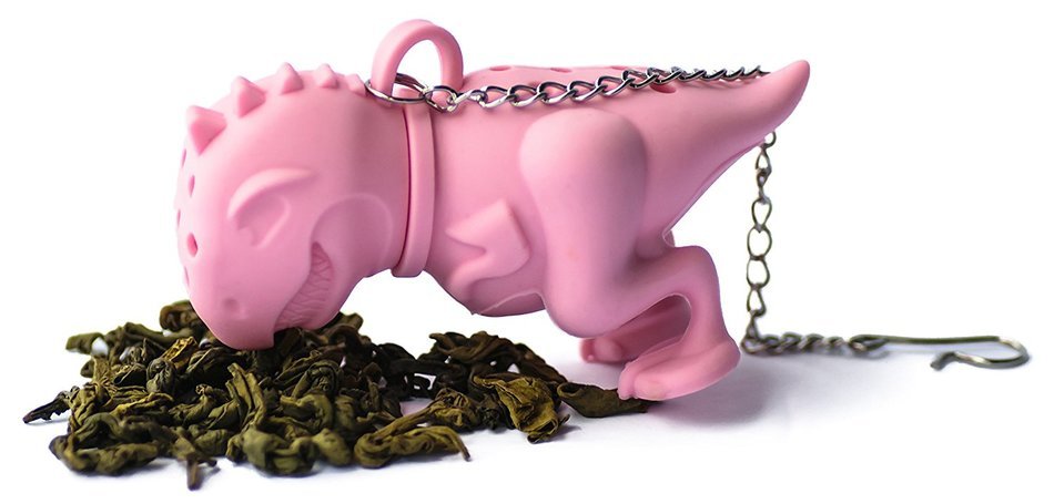 Altarmoss Tea Rex Dinosaur Tea Infuser - 100% Food Grade Silicone Tea Infuser (Set of 2, Green, Pink) N2
