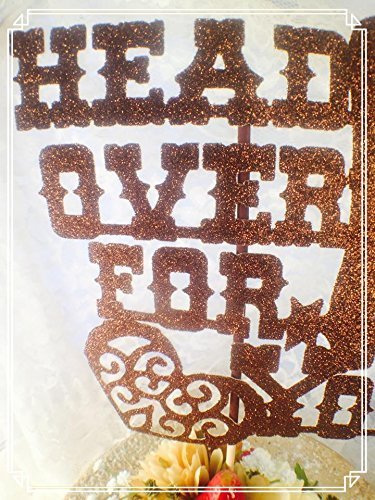 Head Over Boots For You Cake Topper