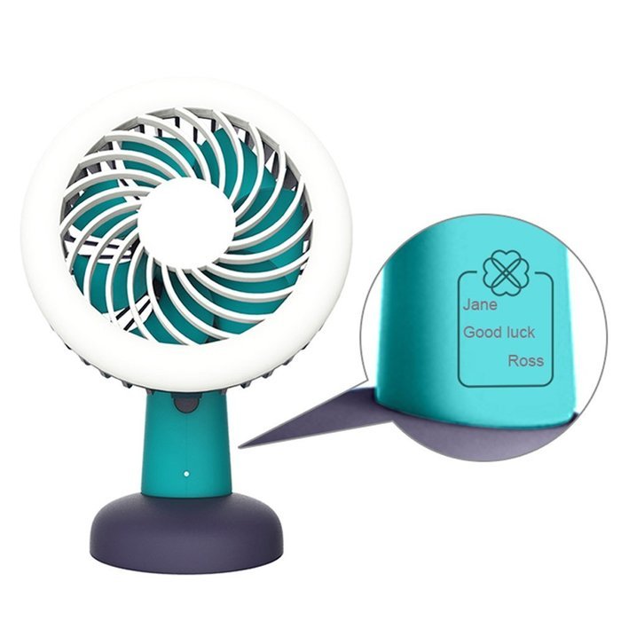 LIWUYOU Summer Mini Handheld Fan Battery Operated USB Rechargeable Outdoor Small Portable Fan Lamp LED Lights... N6