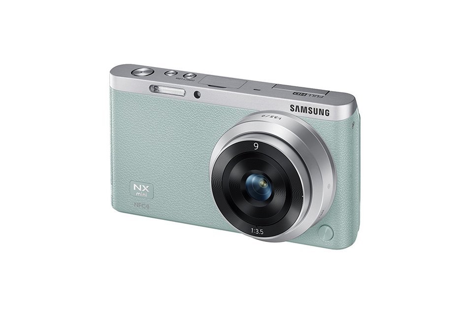 Samsung NX Mini 20.5MP CMOS Smart WiFi & NFC Mirrorless Digital Camera with 9-27mm Lens and 3" Flip Up LCD Touch... N94