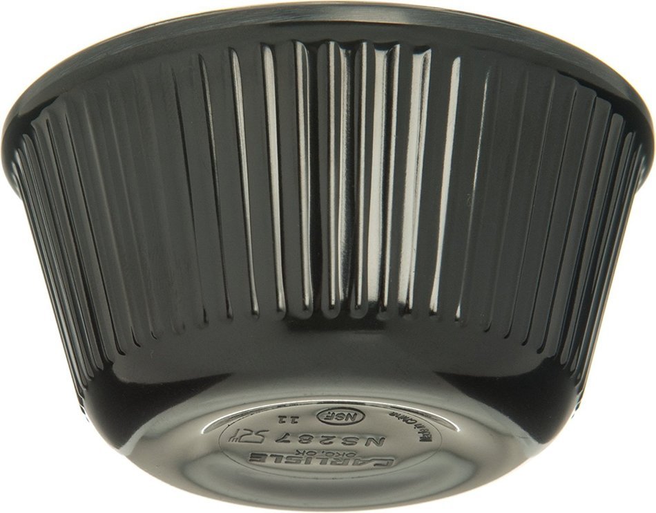 Carlisle S28703 Melamine Fluted Ramekin, 4 oz Capacity, 1.78" Height, Black (Case of 48)