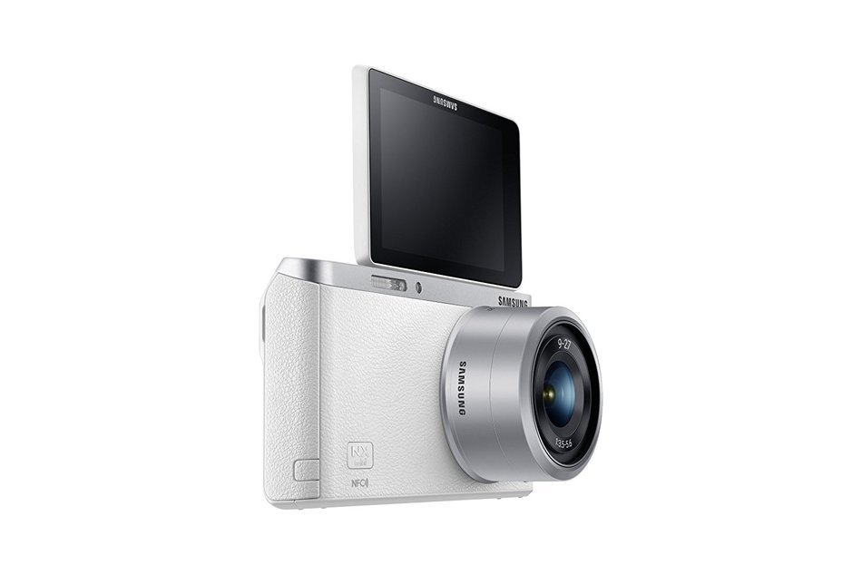 Samsung NX Mini 20.5MP CMOS Smart WiFi & NFC Mirrorless Digital Camera with 9-27mm Lens and 3" Flip Up LCD Touch... N102