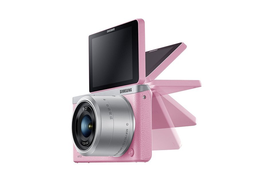 Samsung NX Mini 20.5MP CMOS Smart WiFi & NFC Mirrorless Digital Camera with 9-27mm Lens and 3" Flip Up LCD Touch... N103