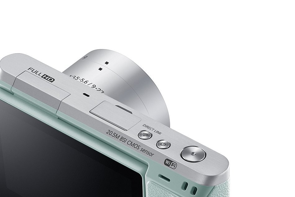 Samsung NX Mini 20.5MP CMOS Smart WiFi & NFC Mirrorless Digital Camera with 9-27mm Lens and 3" Flip Up LCD Touch... N113