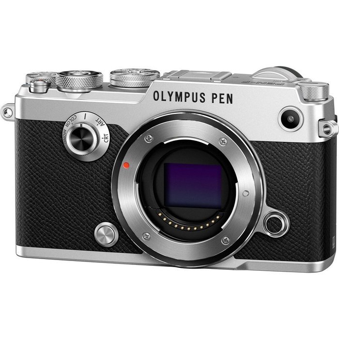 Olympus PEN-F 20MP Mirrorless Micro Four Thirds Digital Camera w/ M. Zuiko 14-42mm f3.5-5.6 EZ Lens Silver Bundle N5