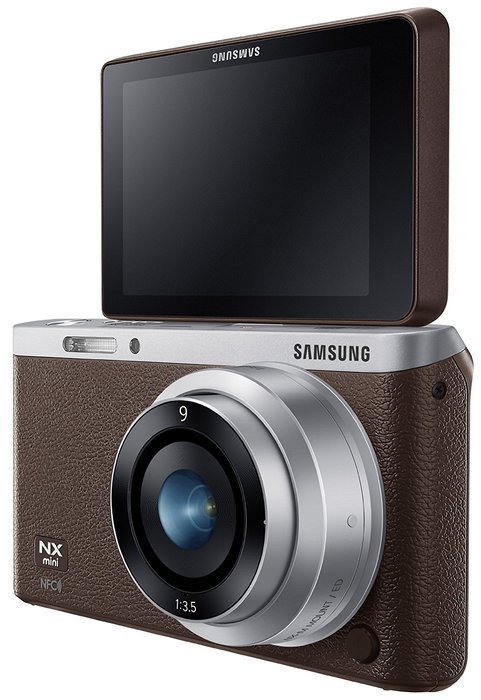 Samsung NX Mini 20.5MP CMOS Smart WiFi & NFC Mirrorless Digital Camera with 9-27mm Lens and 3" Flip Up LCD Touch... N116