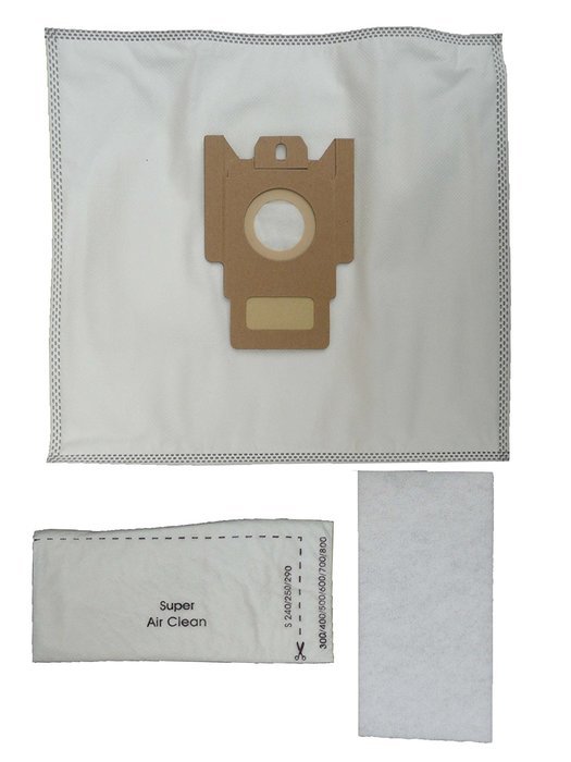 10 Miele F J M Allergen Canister Vacuum Bags + 4 Filters N2