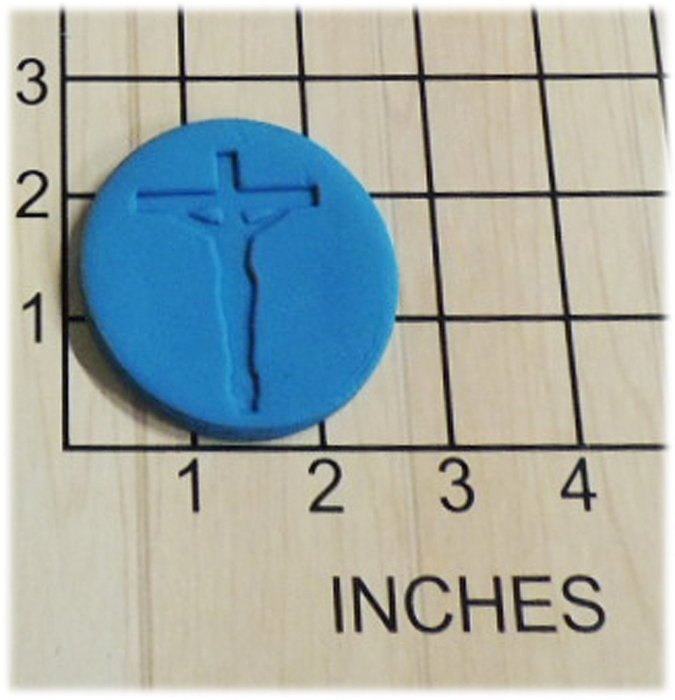 Crucifix Cross Silhouette Shaped Cookie Cutter and Stamp #1257
