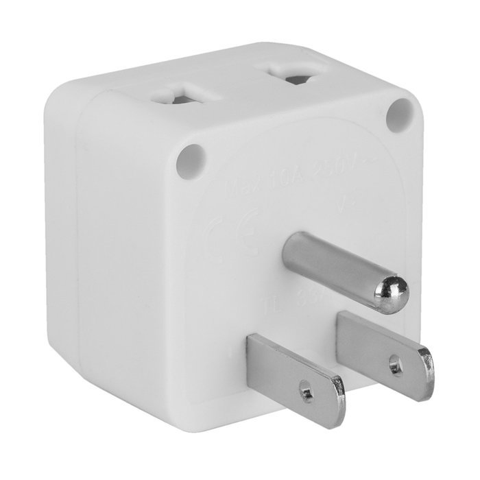 Yubi Power 2 in 1 Universal Travel Adapter with 2 Universal Outlets - Built in Surge Protector - 3 Pack - Black... N37