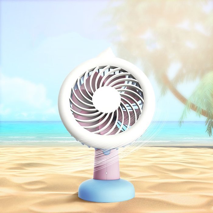 LIWUYOU Summer Mini Handheld Fan Battery Operated USB Rechargeable Outdoor Small Portable Fan Lamp LED Lights... N7