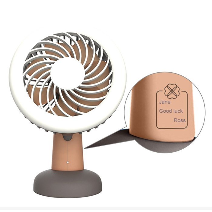 LIWUYOU Summer Mini Handheld Fan Battery Operated USB Rechargeable Outdoor Small Portable Fan Lamp LED Lights... N10