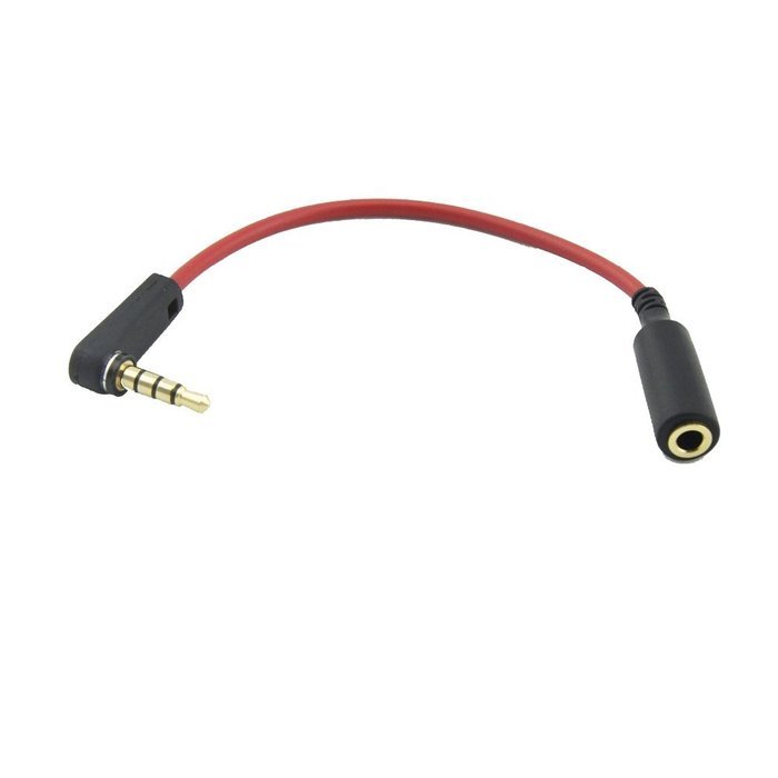 Seadream 2Pack 6 inch 4-Pole 3.5mm Male Right Angle to 3.5mm Female Stereo Audio Cable Headset Extension Cable... N8