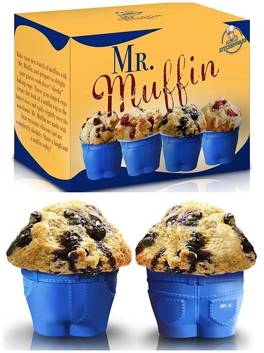 Set of 6 Mr Muffin Muffin Top Bake Cups with FREE EBook "Gourmet Cupcakes"! Delight Your Family & Friends with...